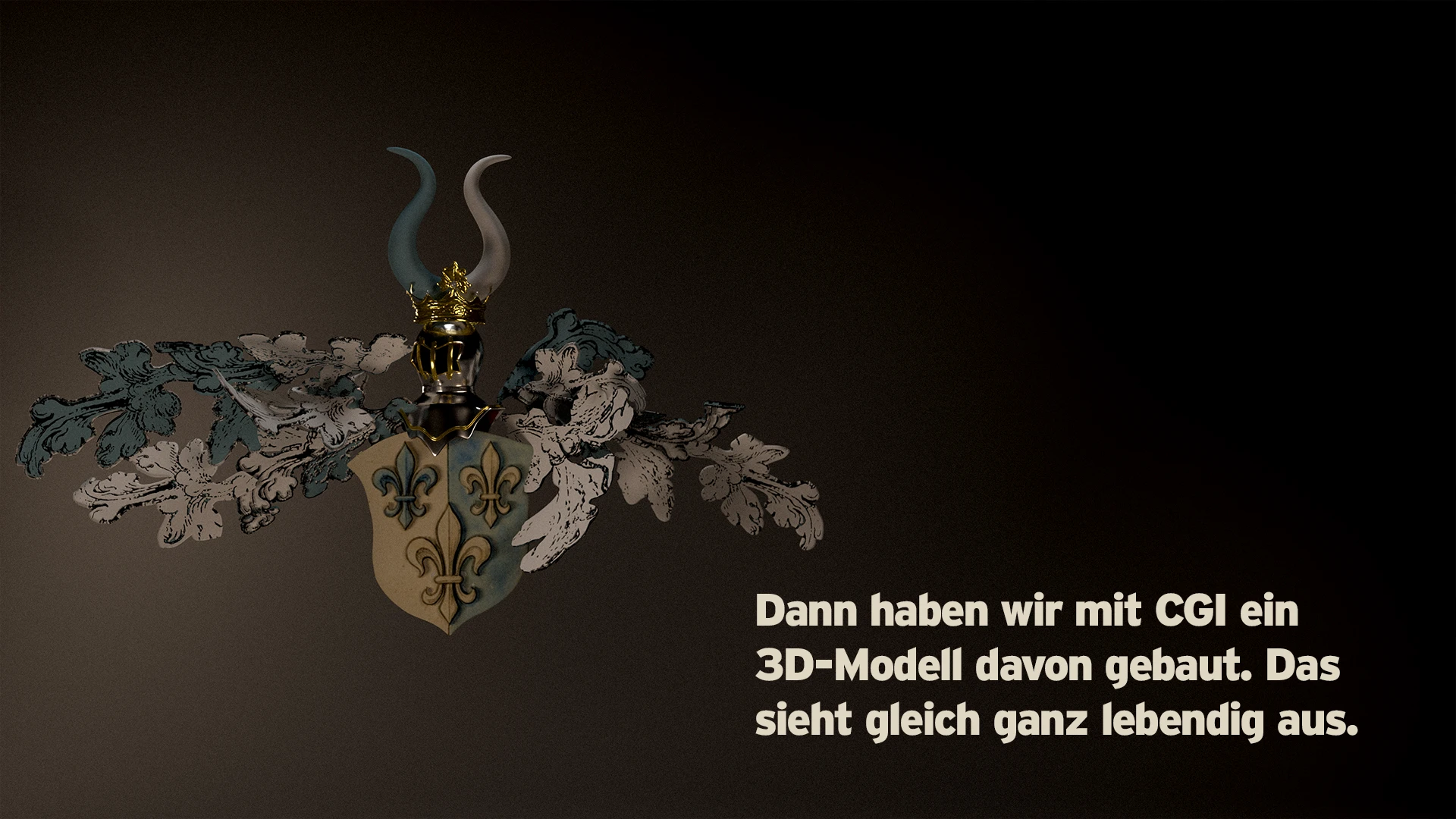 Dann haben wir mit CGI ein 3D-Modell davon gebaut. Das sieht gleich ganz lebendig aus.