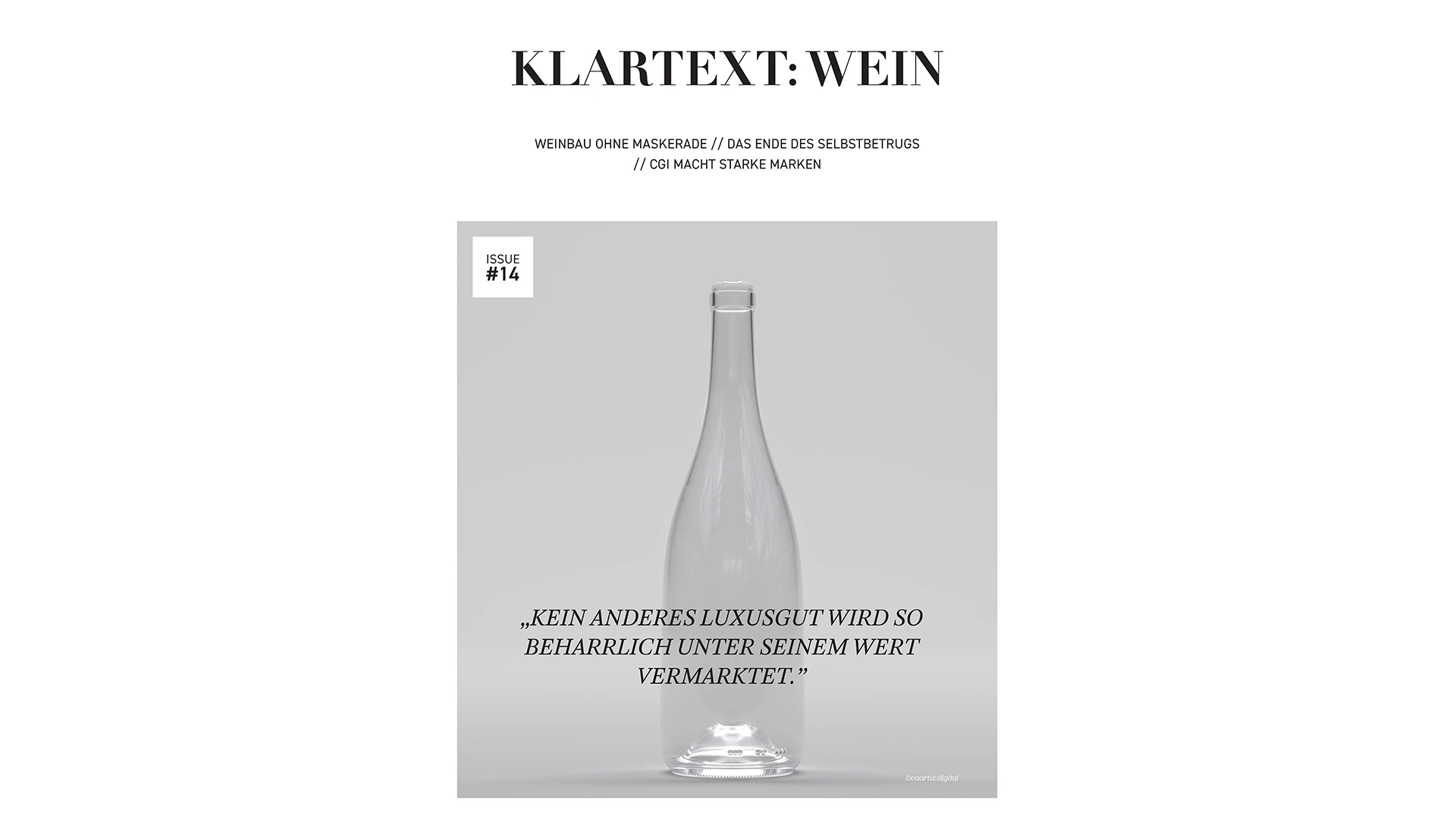 Titelbild „Klartext: Wein”